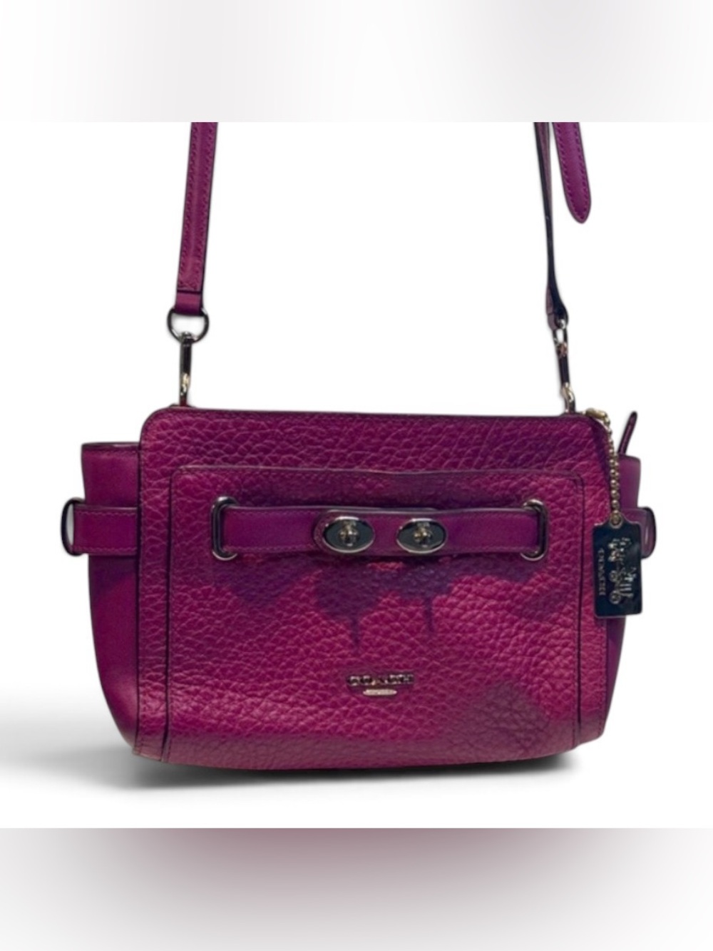 Coach Magenta Leather Crossbody Bag